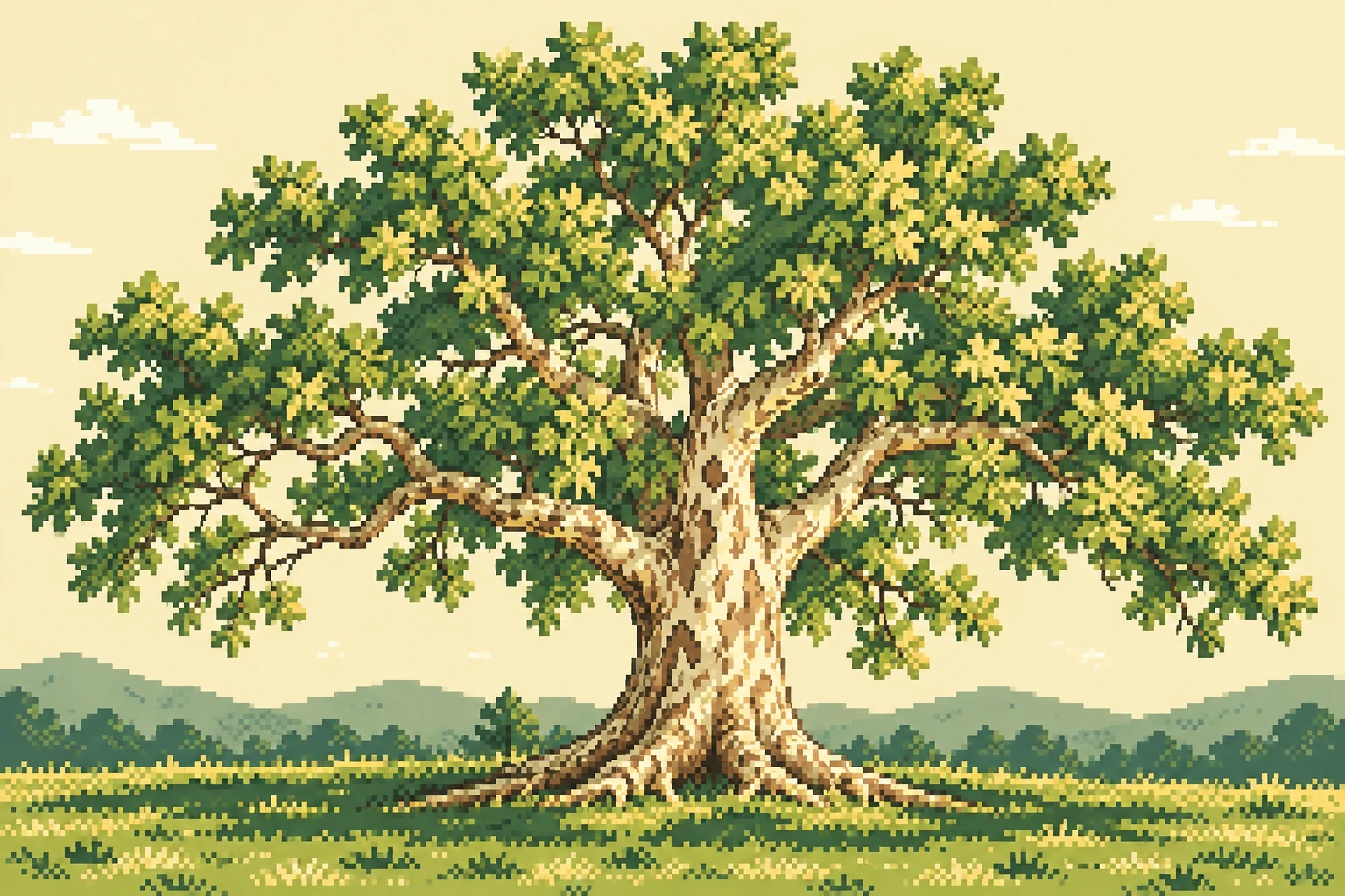 플라타너스 도트 그림